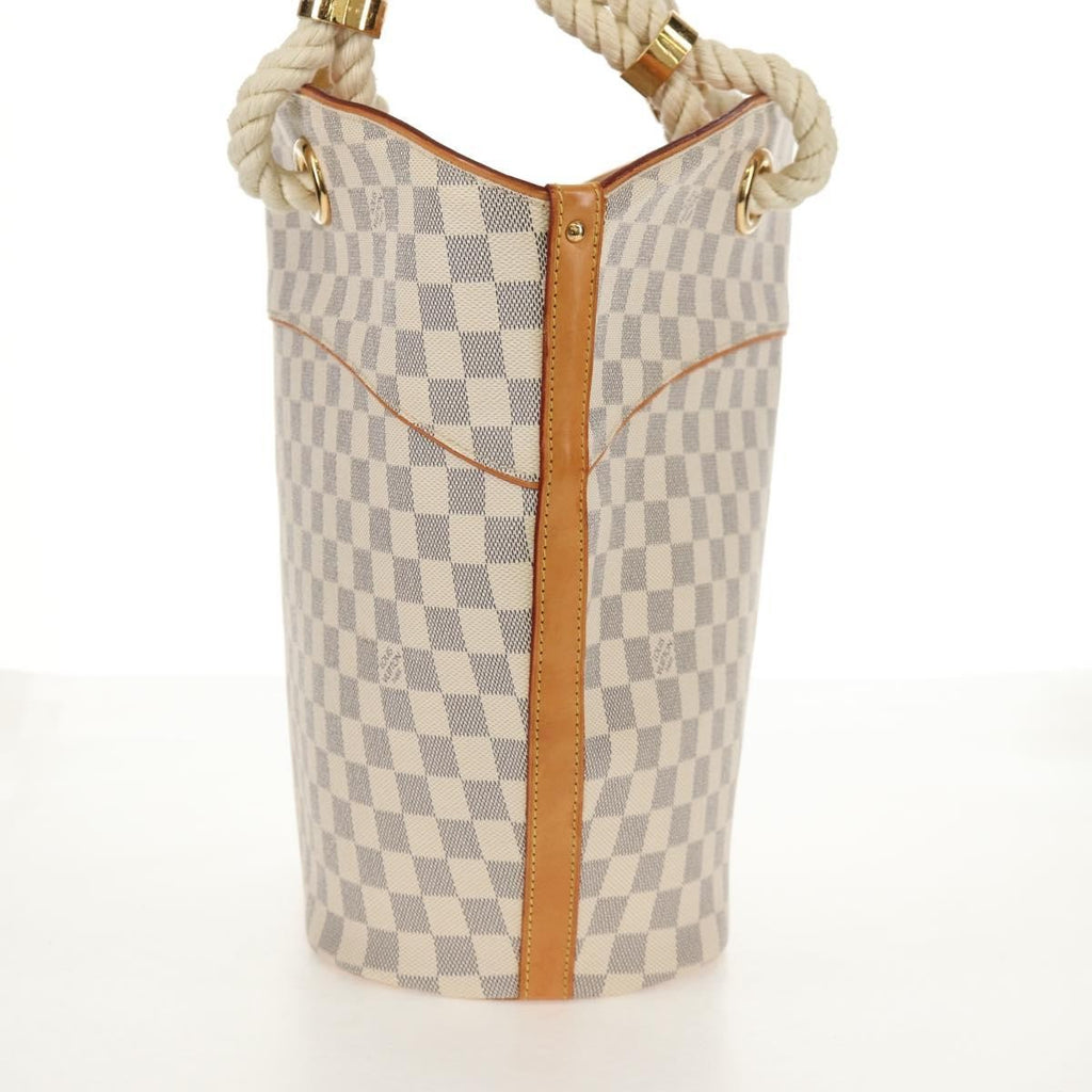 Louis Vuitton Pampelonne Handbag Damier White Canvas Tote Bag