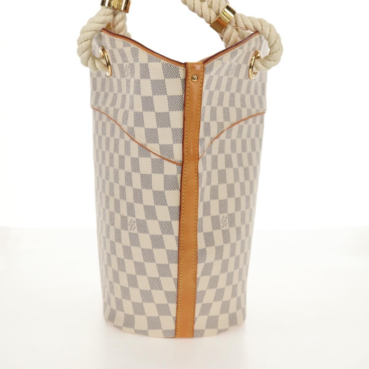 Louis Vuitton Pampelonne Handbag Damier White Canvas Tote Bag
