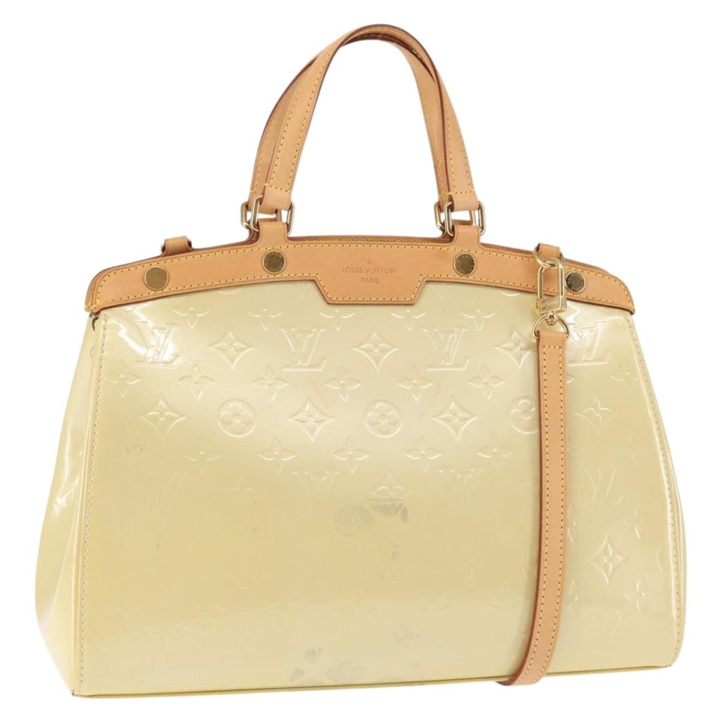Louis Vuitton Brea Handbag Monogram Vernis Beige Patent_Leather Bag