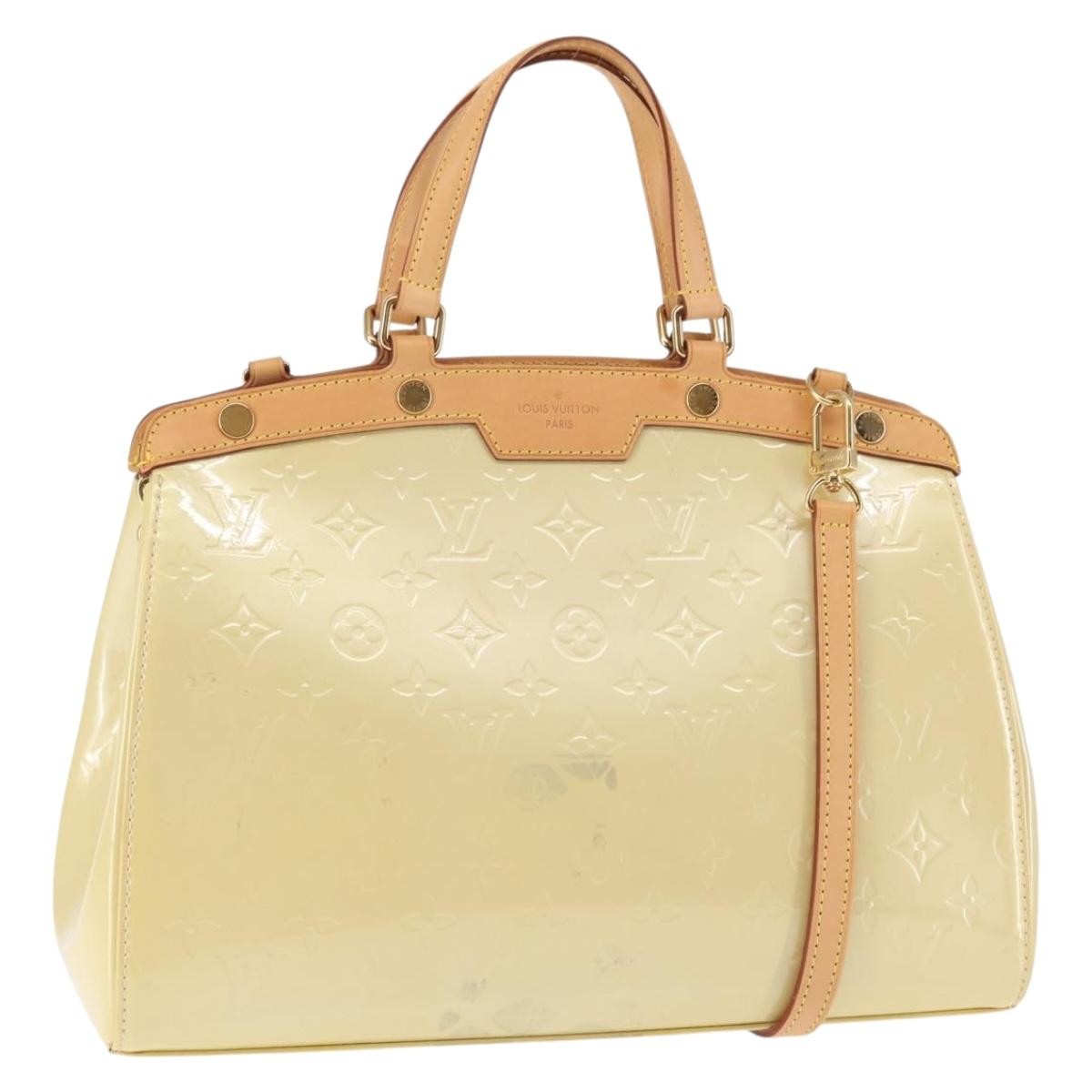 Louis Vuitton Brea Handbag Monogram Vernis Beige Patent_Leather Bag