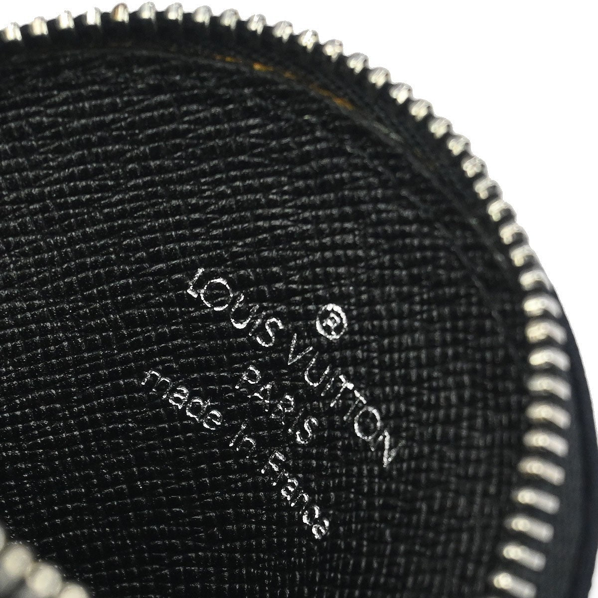 Louis Vuitton Round Coin Purse Limited Edition Monogram Silk Black Leather Wallets Accessory