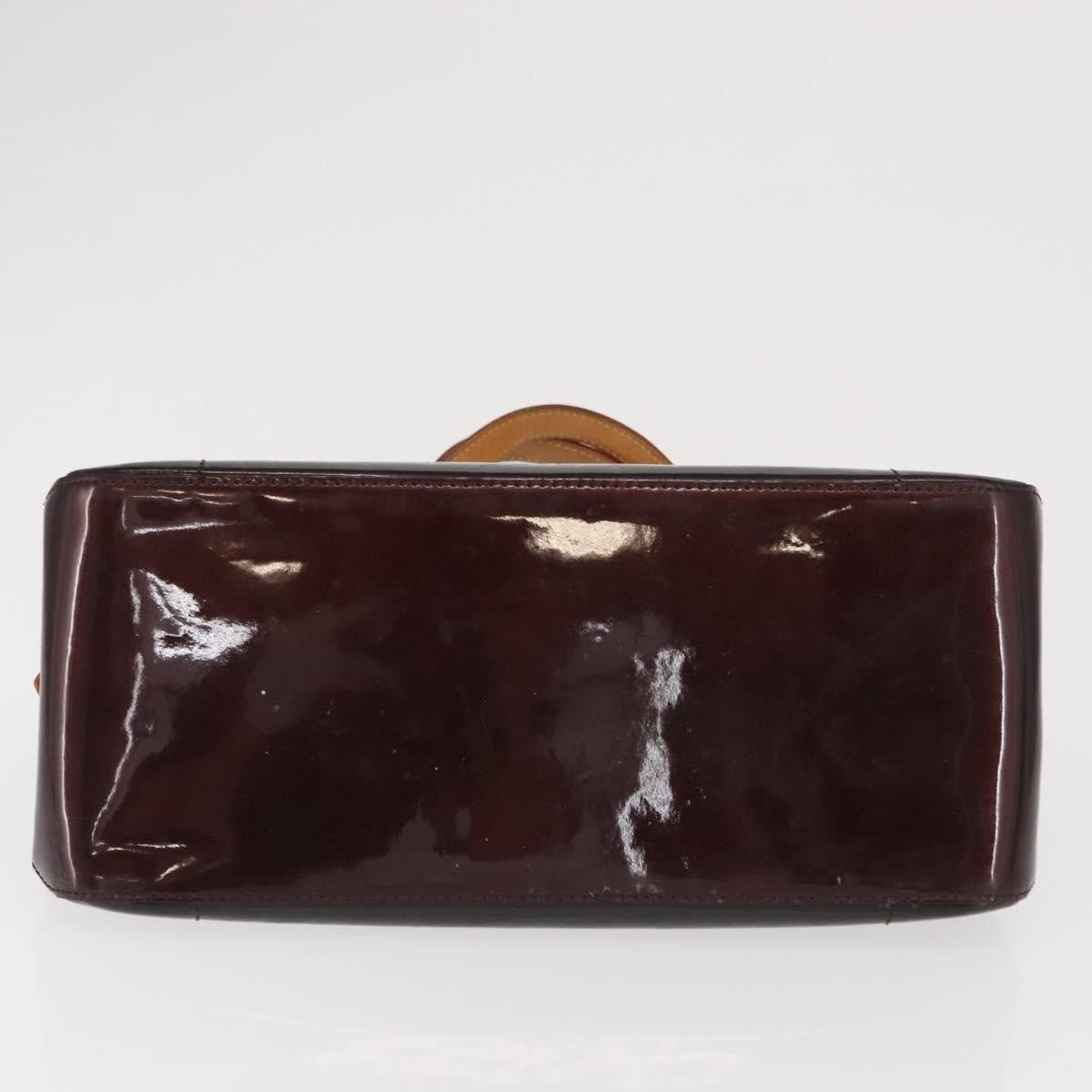 Louis Vuitton Rosewood Avenue Handbag Monogram Vernis Purple Patent_Leather Shoulder Bag