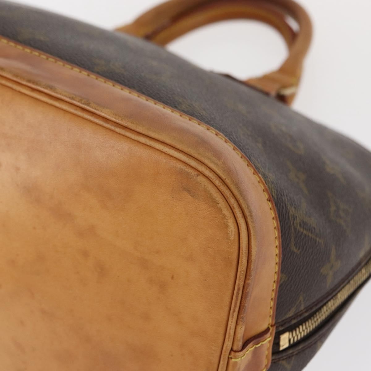 Louis Vuitton Alma Handbag Monogram Canvas Brown Canvas Handbag