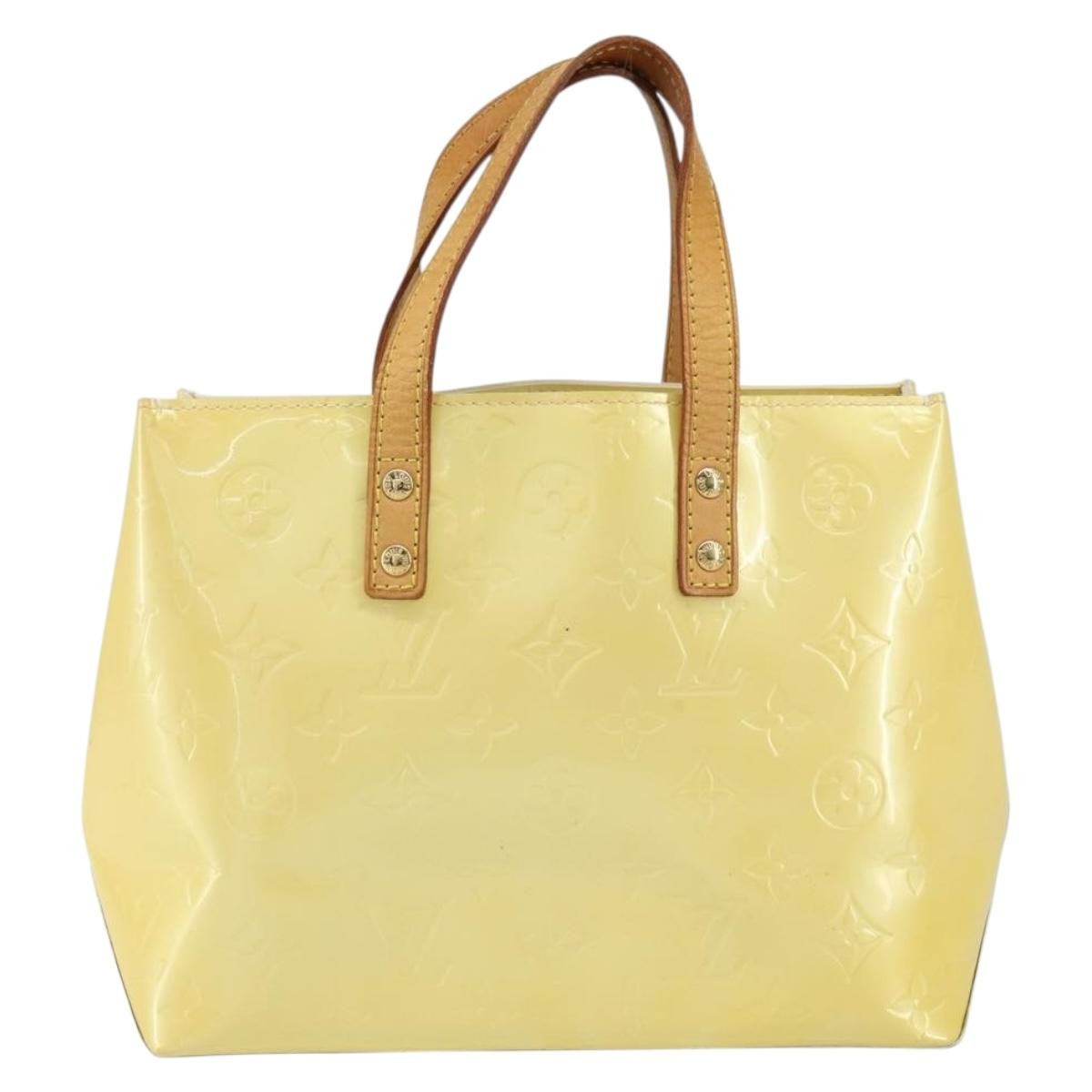 Louis Vuitton Reade Handbag Monogram Vernis Yellow Patent_Leather Handbag