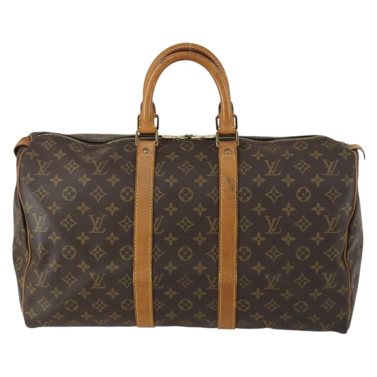 Louis Vuitton Keepall Bag Monogram Canvas Brown Canvas Travel Bag