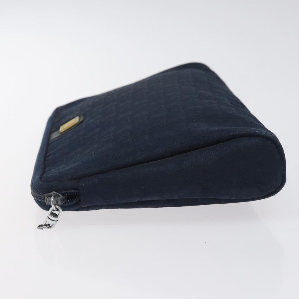 Christian Dior Vintage Trotter Pouch Diorissimo Canvas Navy Canvas Clutche & Pouche Bag (Pre-Owned)