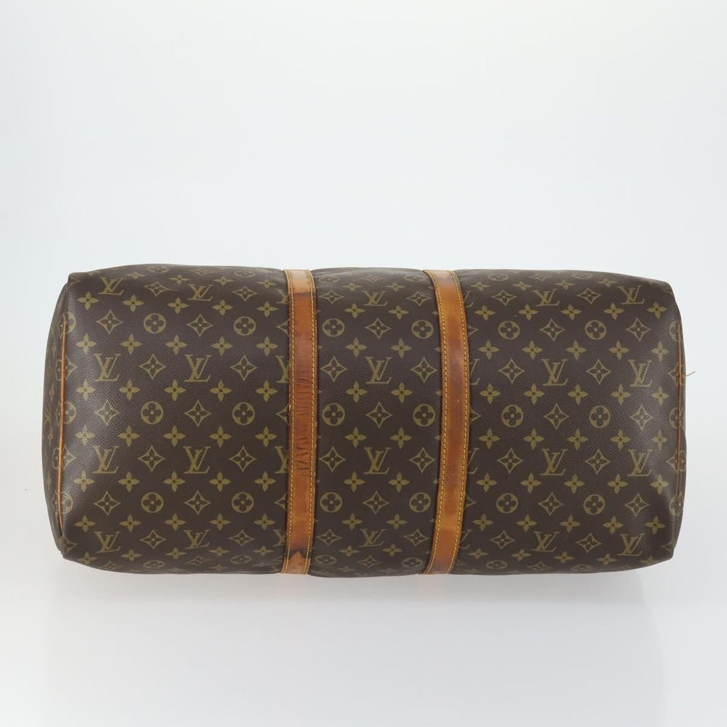 Louis Vuitton Keepall Bag Monogram Canvas Brown Canvas Handbag