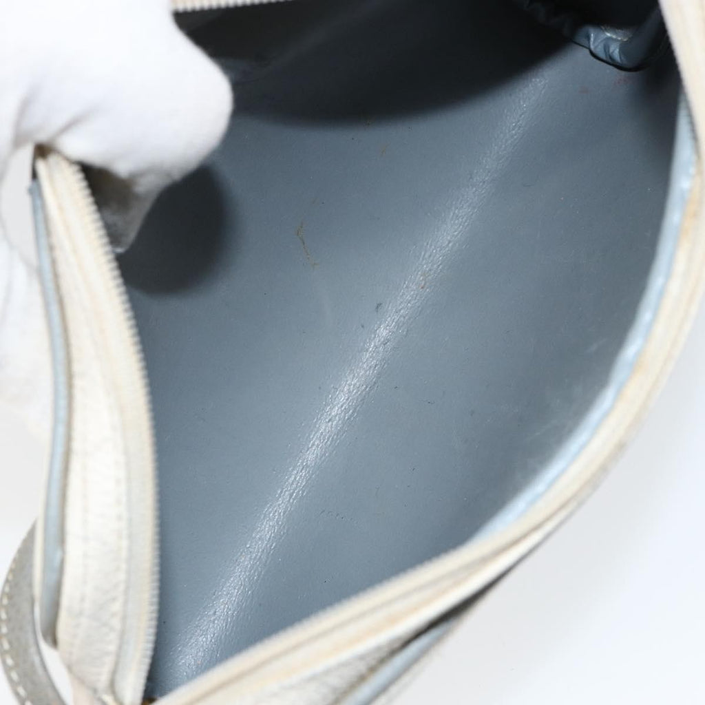 Christian Dior Vintage Honeycomb Shoulder Bag Canvas White Canvas Shoulder Bag Bag (Pre-Owned)