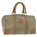Celine Vintage Macadam Boston Bag Canvas Beige Canvas Travel Bag Bag