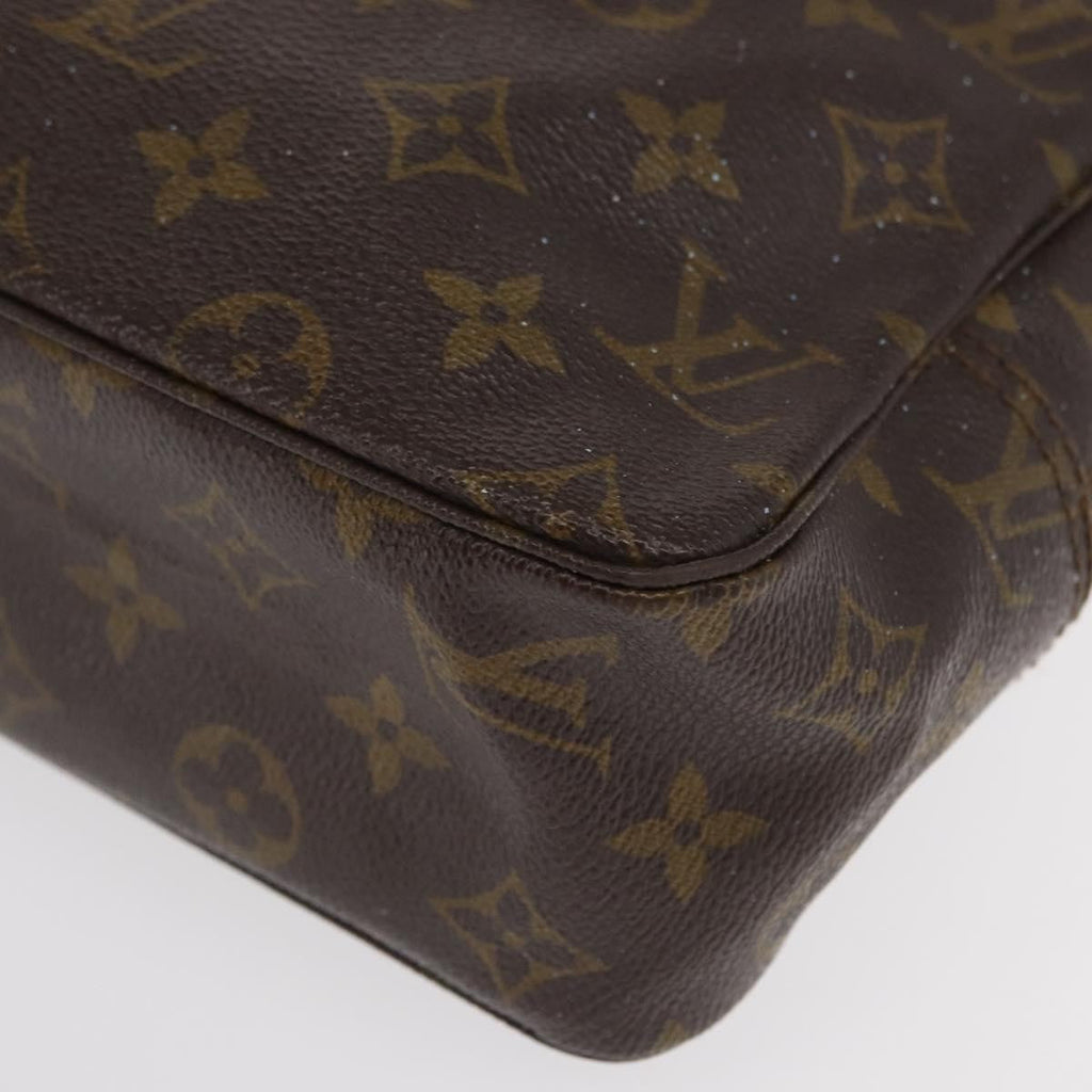 Louis Vuitton Trousse Toiletry Pouch Monogram Canvas Brown Canvas Toiletry Case Accessory