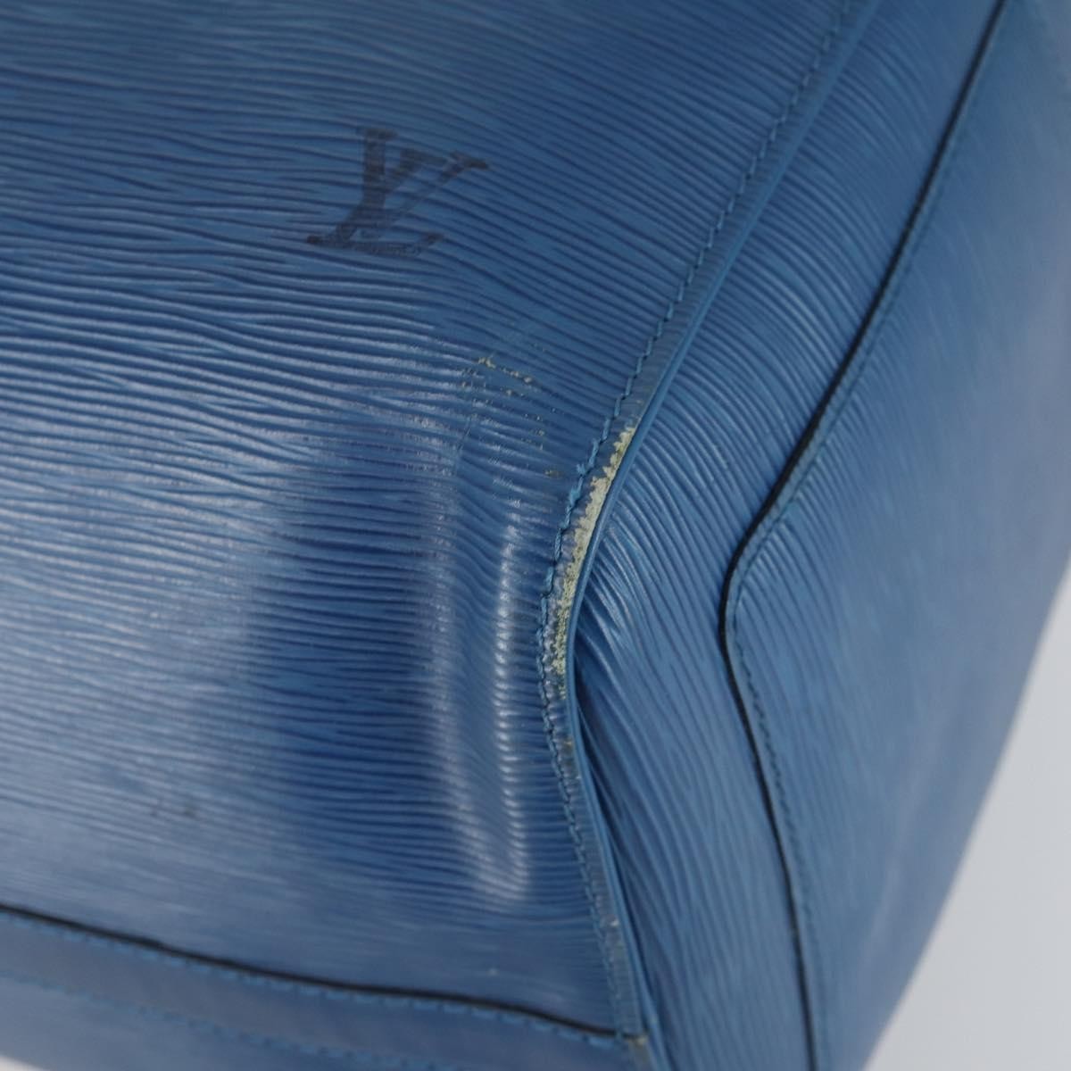 Louis Vuitton Keepall Bag Epi Leather Blue Leather Travel Bag