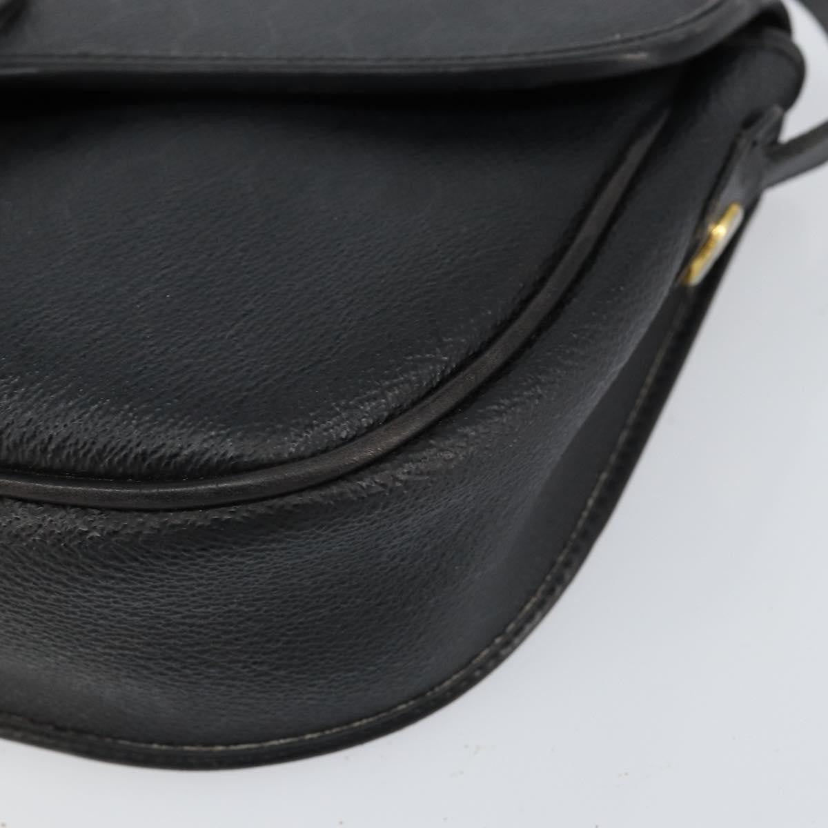 Christian Dior Vintage Honeycomb Flap Crossbody Bag Canvas And Leather Black Canvas Shoulder Bag Bag (Pre-Owned)