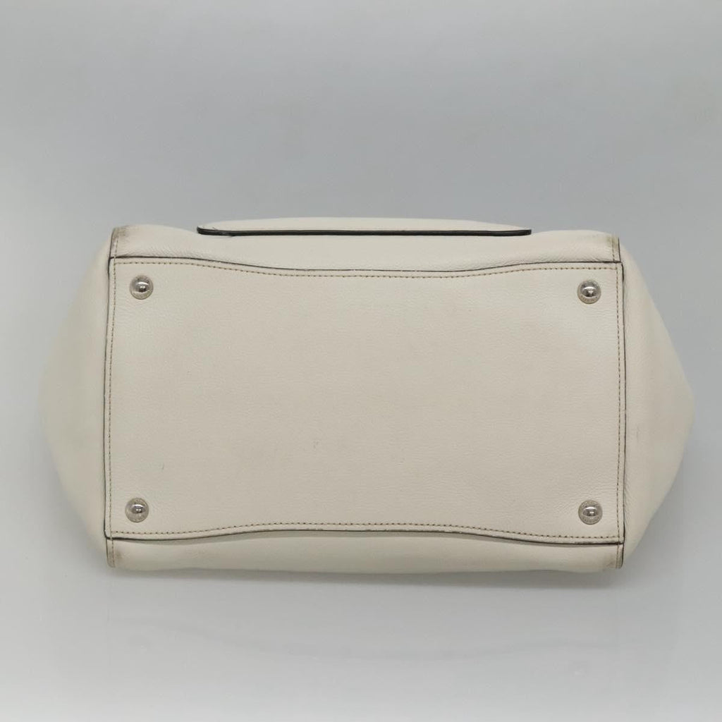 Prada Front Pocket Wing Convertible Tote Vitello Daino White Leather Tote Bag Bag
