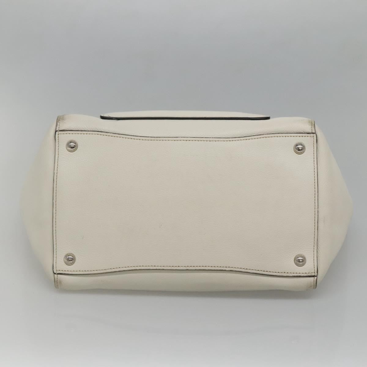 Prada Front Pocket Wing Convertible Tote Vitello Daino White Leather Tote Bag Bag