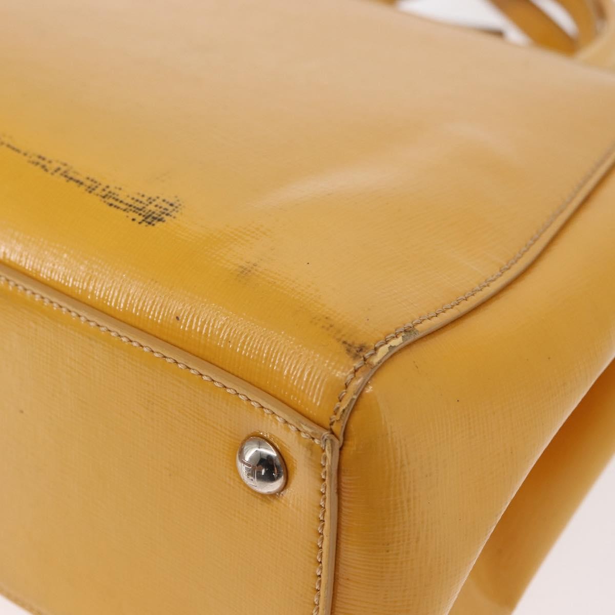 Fendi 2Jours Bag Leather Yellow Leather Handbag