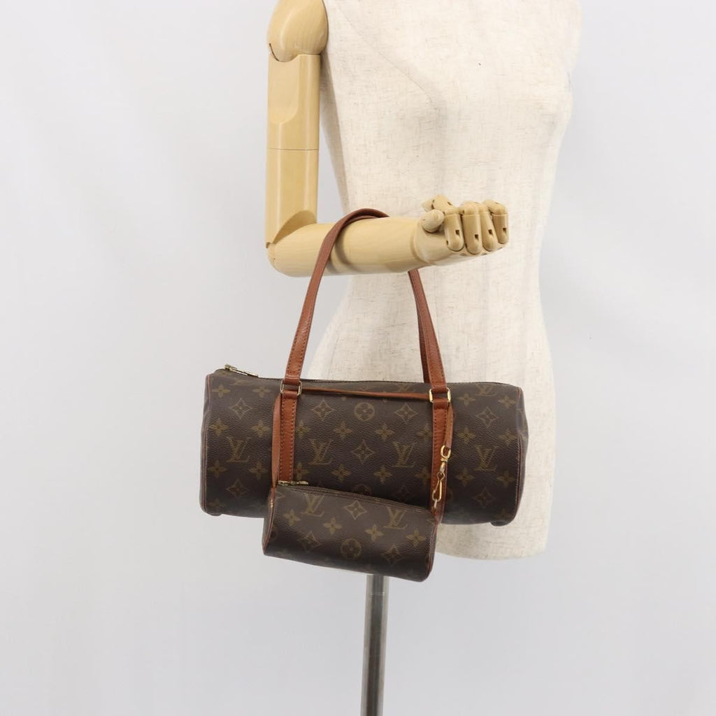 Louis Vuitton Papillon Handbag Monogram Canvas Brown Canvas Handbag