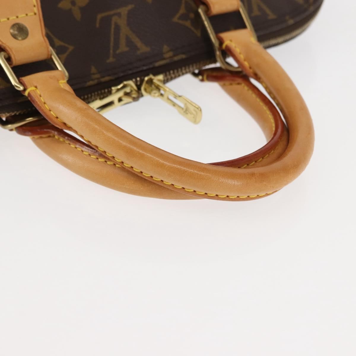 Louis Vuitton Alma Handbag Monogram Canvas Brown Canvas Handbag
