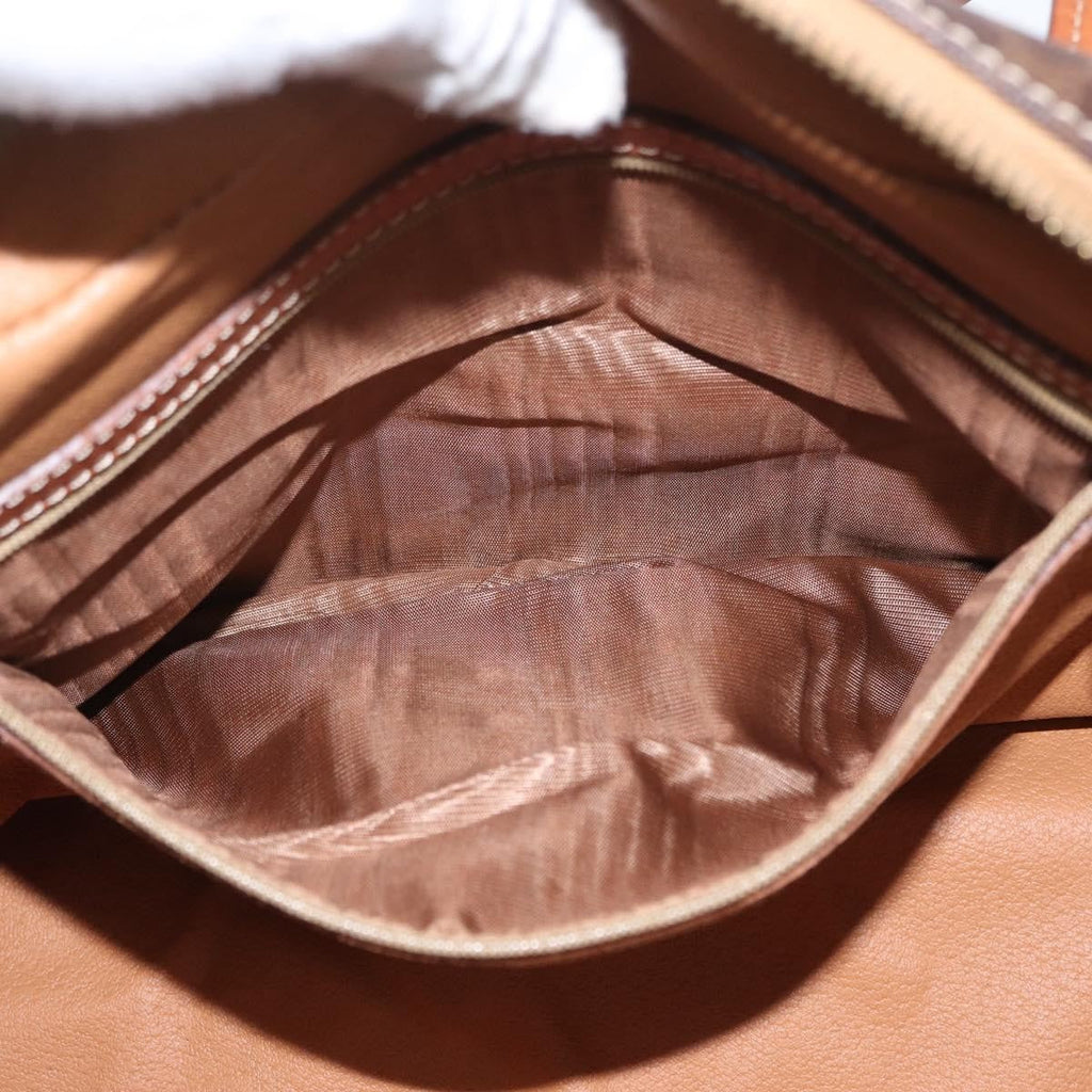 Celine Vintage Macadam Handbag Canvas And Leather Brown Canvas Handbag