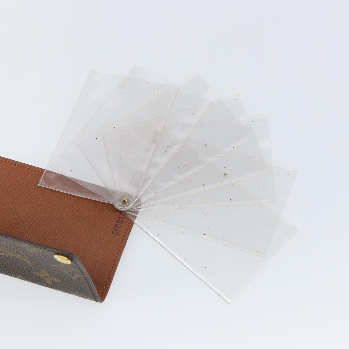 Louis Vuitton Porte Cartes Pression Card Case Monogram Canvas Brown Canvas Card Holders Accessory