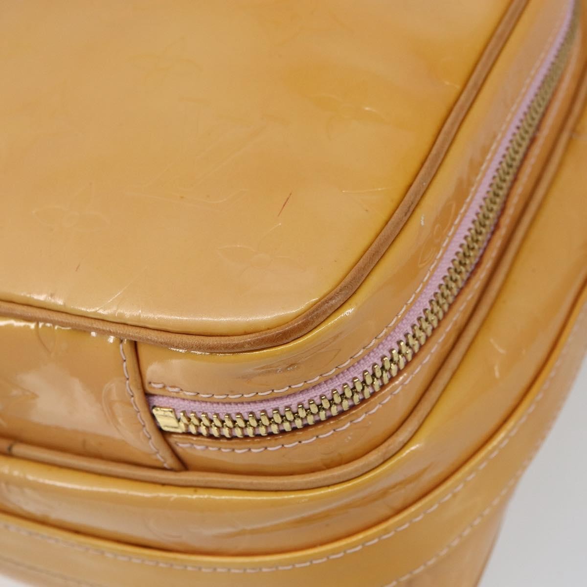 Louis Vuitton Wooster Handbag Monogram Vernis Yellow Patent_Leather Shoulder Bag