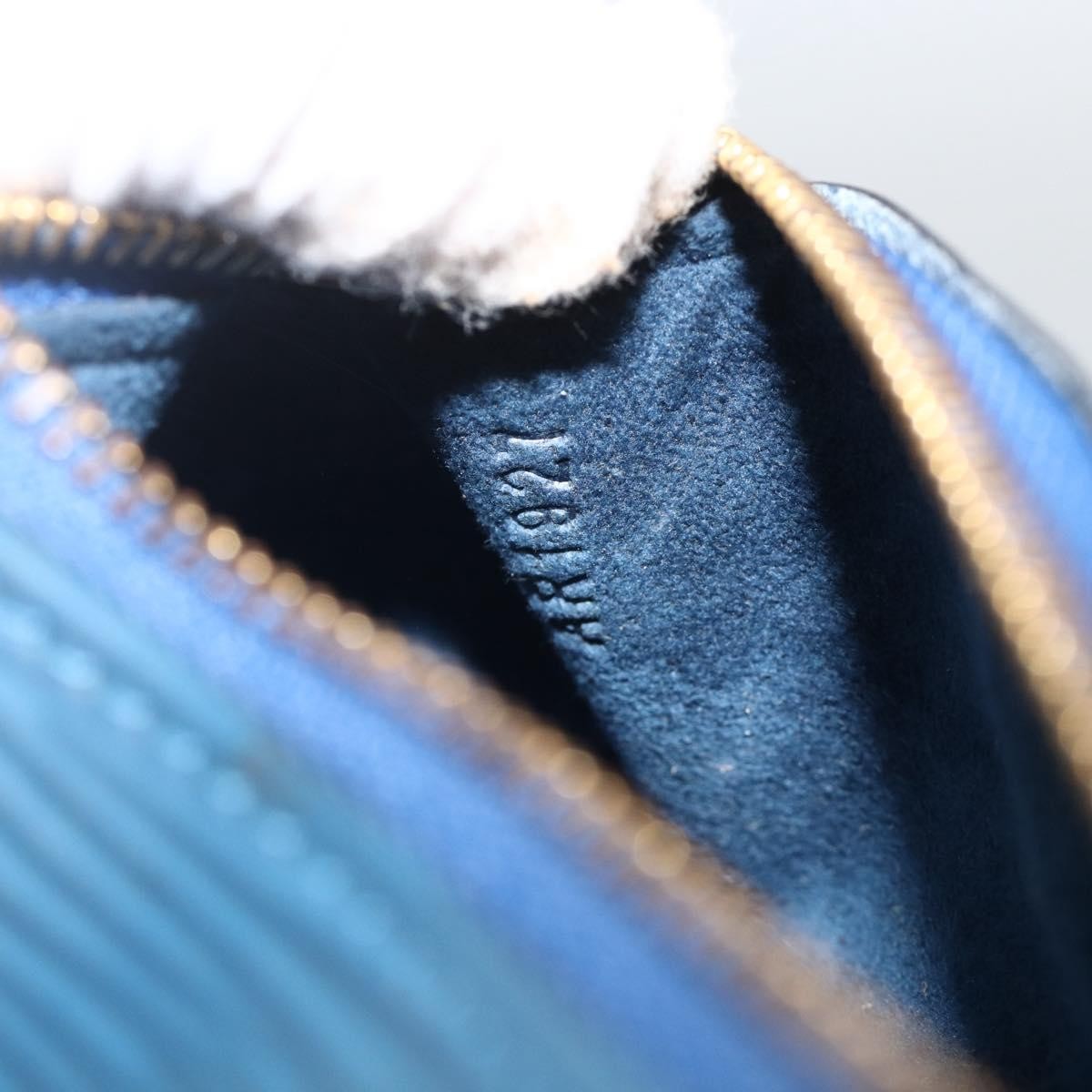 Louis Vuitton Soufflot Pochette Epi Leather Blue Leather Clutche & Pouche Bag