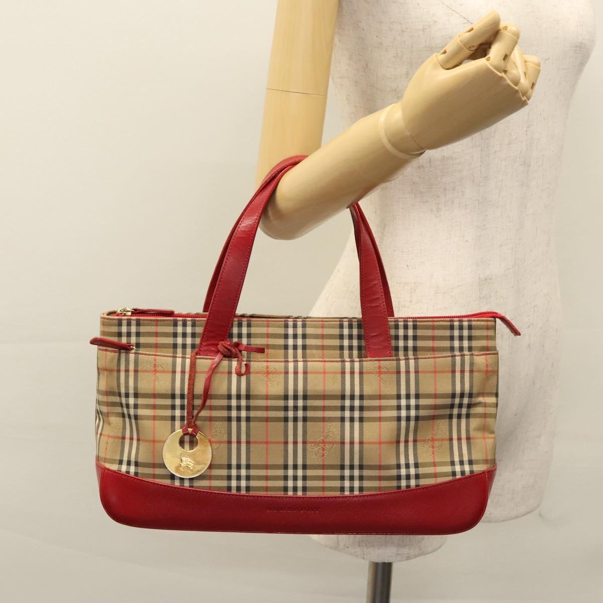 Burberry Nova Check Handbag Nova Check Canvas And Leather Beige Canvas Handbag