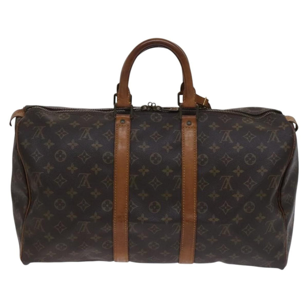 Louis Vuitton Keepall Bag Monogram Canvas Brown Canvas Travel Bag