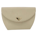 Saint Laurent Vintage Shoulder Bag Leather Ecru Leather Shoulder Bag Bag (Pre-Owned)