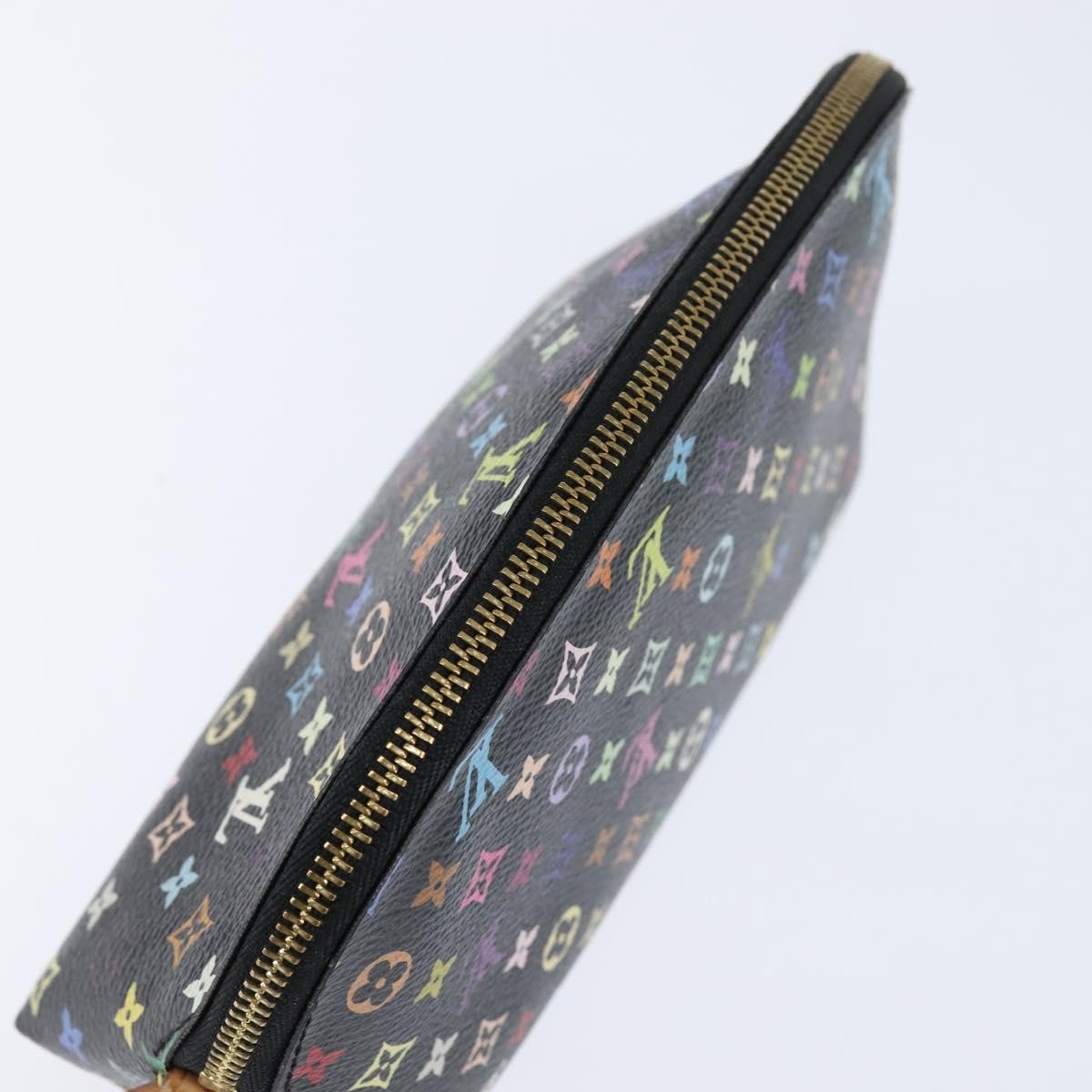 Louis Vuitton Cosmetic Pouch Monogram Multicolor Black Canvas Clutche & Pouche Bag