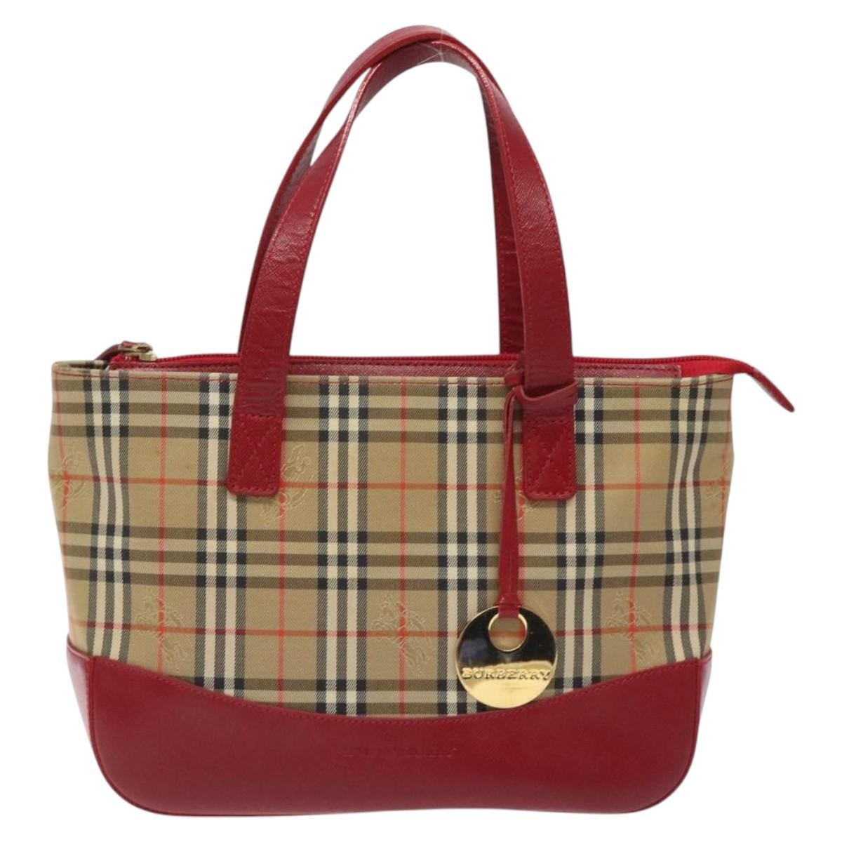 Burberry Nova Check Handbag Nova Check Canvas And Leather Beige Canvas Handbag