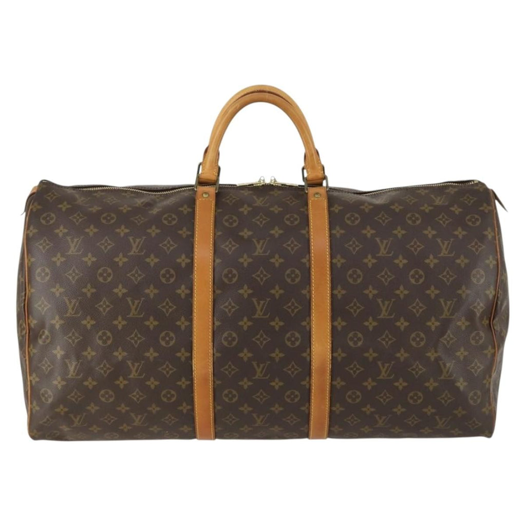 Louis Vuitton Keepall Bag Monogram Canvas Brown Canvas Travel Bag
