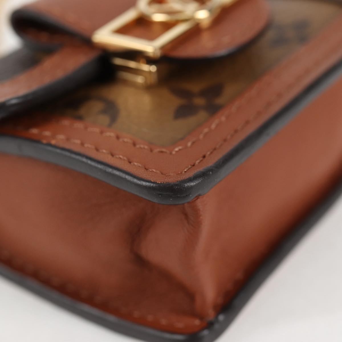 Louis Vuitton Dauphine Shoulder Bag Reverse Monogram Canvas Brown Canvas Clutche & Pouche Bag