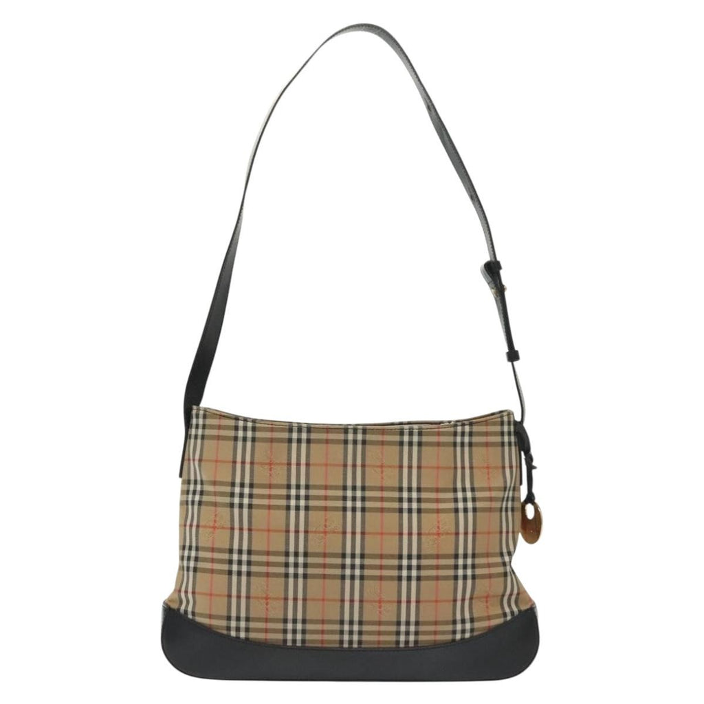 Burberry Shoulder Bag Nova Check Canvas Beige Canvas Bag