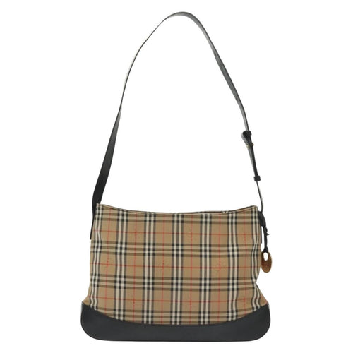 Burberry Shoulder Bag Nova Check Canvas Beige Canvas Bag