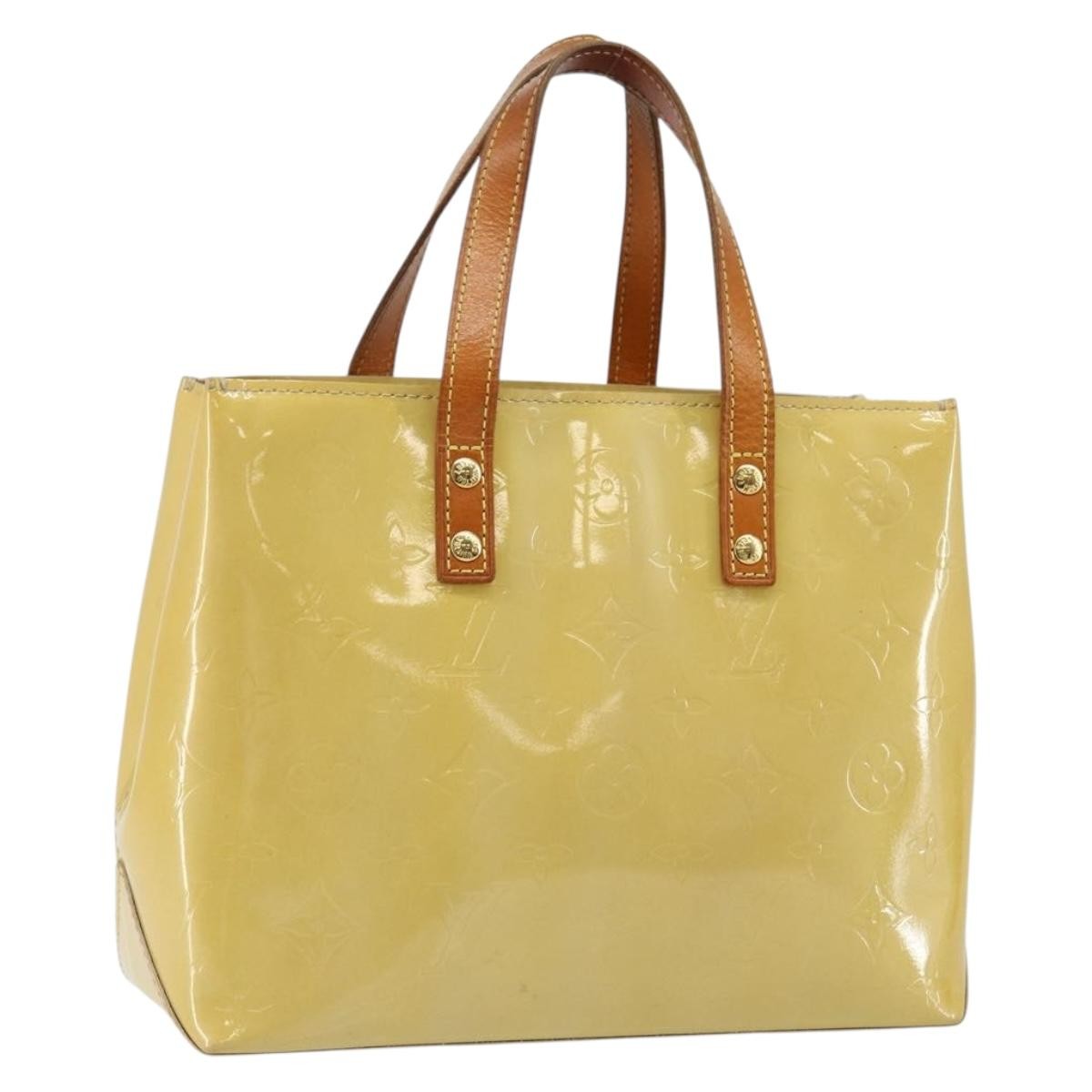 Louis Vuitton Reade Handbag Monogram Vernis Beige Patent_Leather Bag