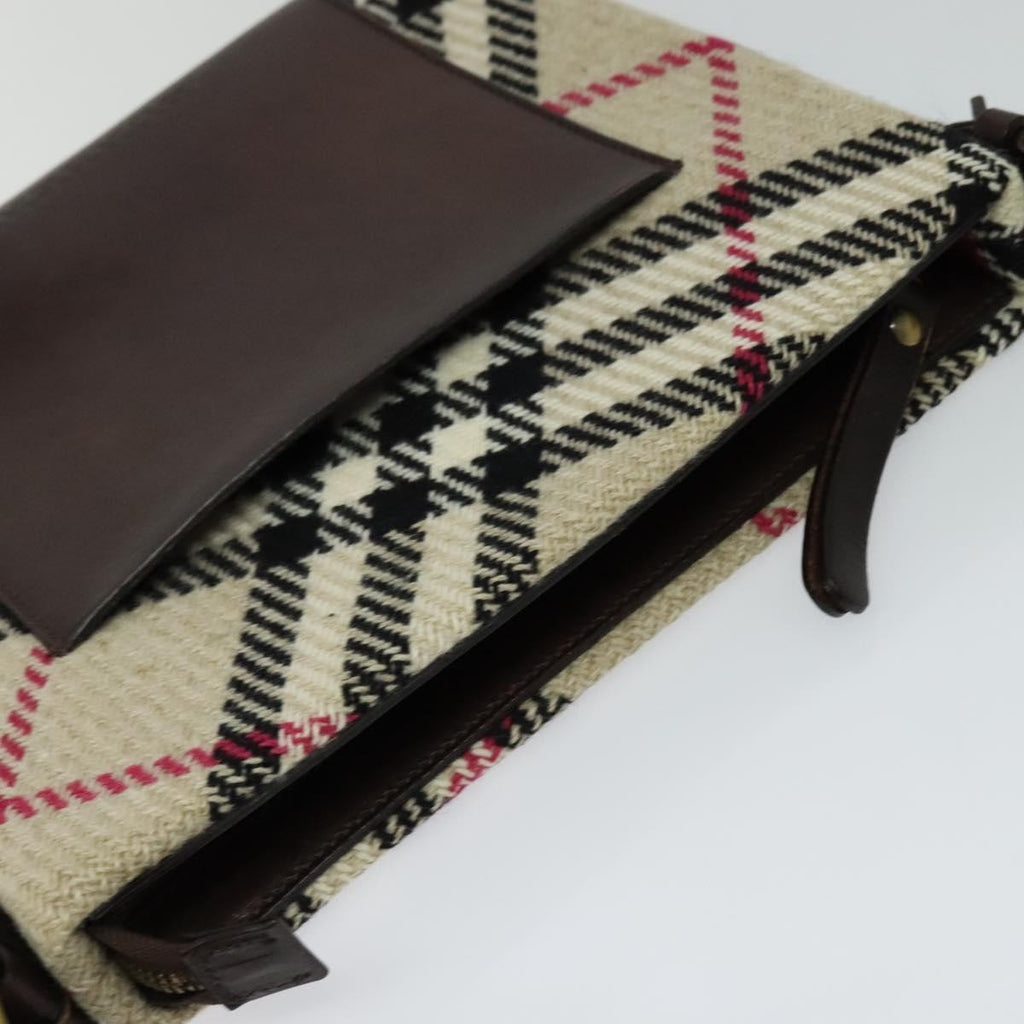 Burberry Nova Check Shoulder Bag Canvas Beige Canvas Shoulder Bag