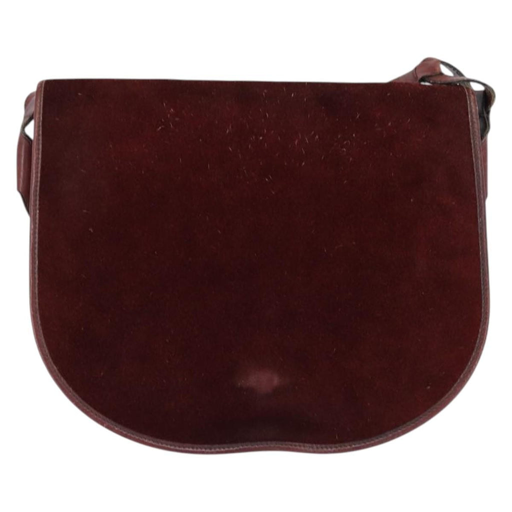 Balenciaga Shoulder Bag Suede Burgundy Suede Shoulder Bag