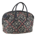 Chanel Optic Coco Bowler Bag Printed Coated Canvas With Caviar Black Pvc Travel Bag Bag