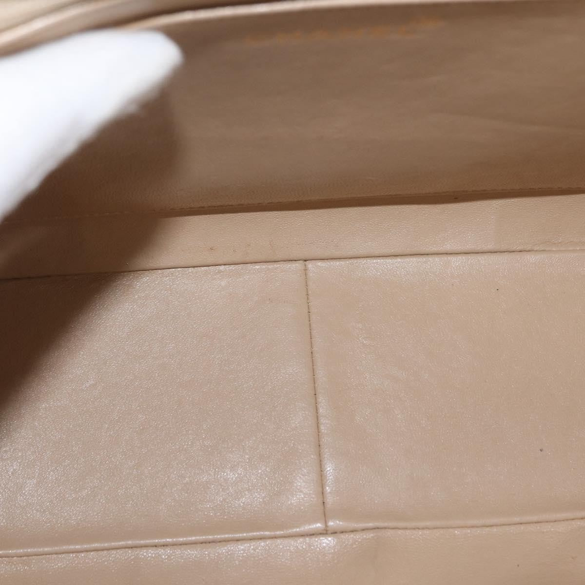 Chanel Vintage Classic Single Flap Bag Silk Beige Satin Shoulder Bag Bag