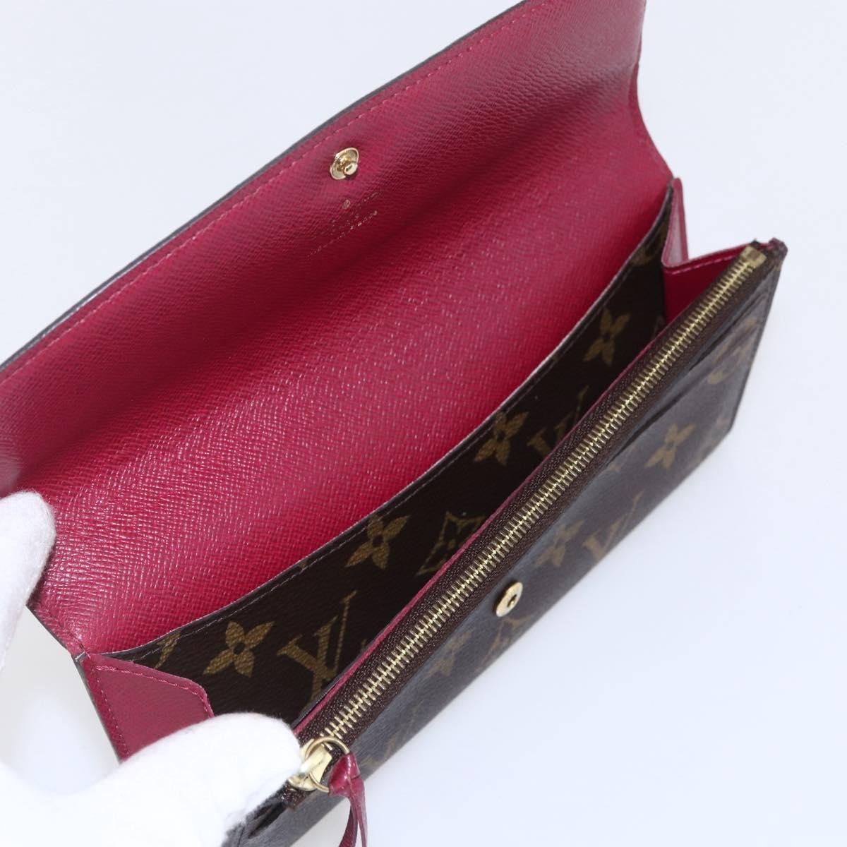 Louis Vuitton Emilie Wallet Monogram Canvas Brown Canvas Wallets Accessory