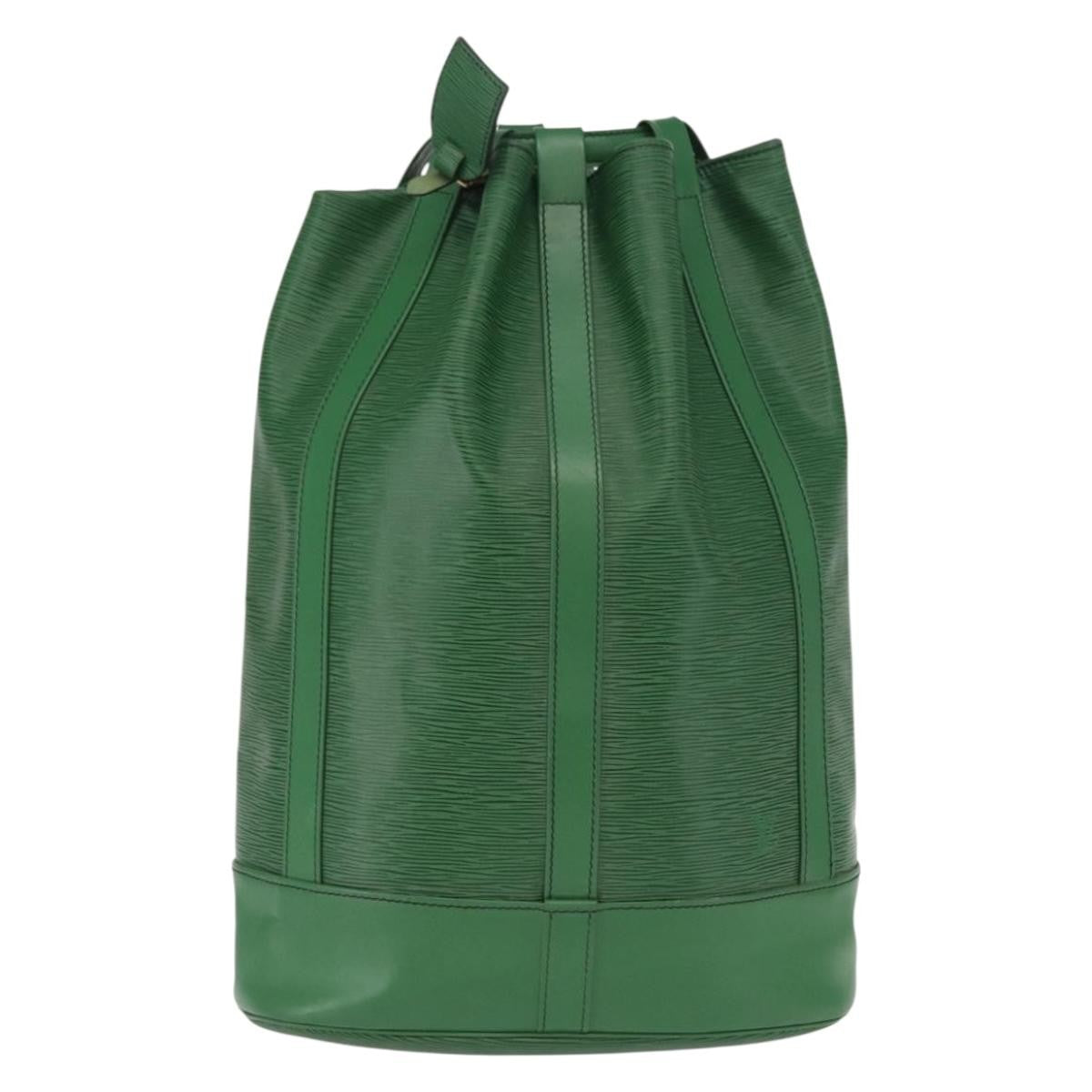 Louis Vuitton Randonnee Backpack Epi Leather Green Leather Shoulder Bag