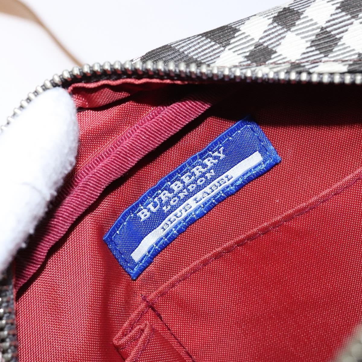 Burberry Nova Check Blue Label Canvas Brown Canvas Shoulder Bag