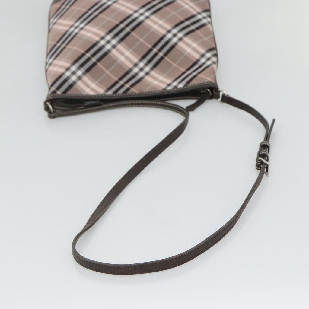 Burberry Nova Check Blue Label Canvas Pink Canvas Shoulder Bag
