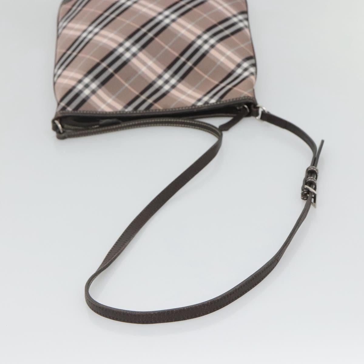 Burberry Nova Check Blue Label Canvas Pink Canvas Shoulder Bag
