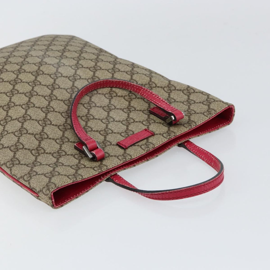Gucci Joy Plus Flat Tote Gg Coated Canvas Beige Pvc Tote Bag Bag (Pre-Owned)