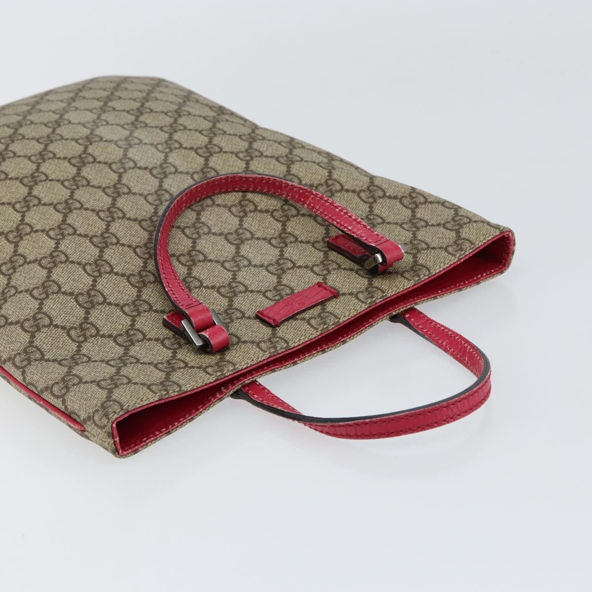 Gucci Joy Plus Flat Tote Gg Coated Canvas Beige Pvc Tote Bag Bag (Pre-Owned)