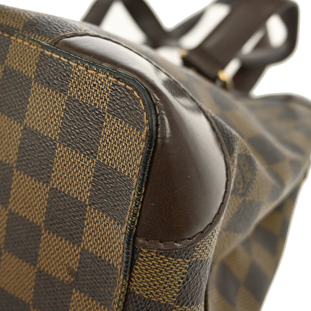 Louis Vuitton Hampstead Handbag Damier Brown Canvas Tote Bag
