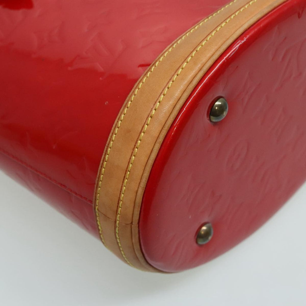 Louis Vuitton Bucket Bag Monogram Vernis Red Patent_Leather Shoulder Bag