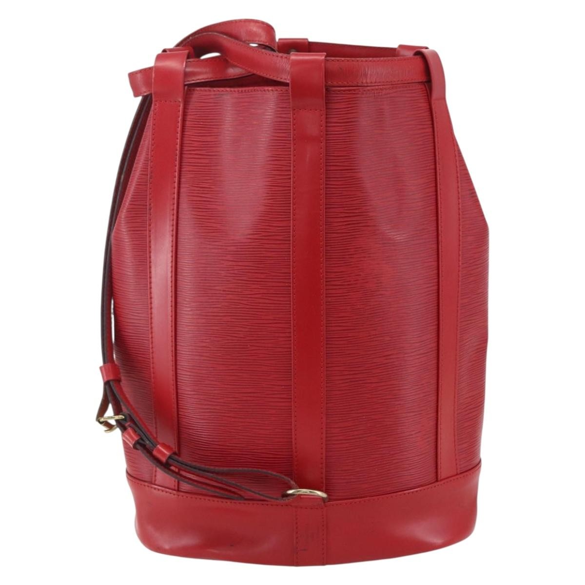 Louis Vuitton Randonnee Backpack Epi Leather Red Leather Shoulder Bag