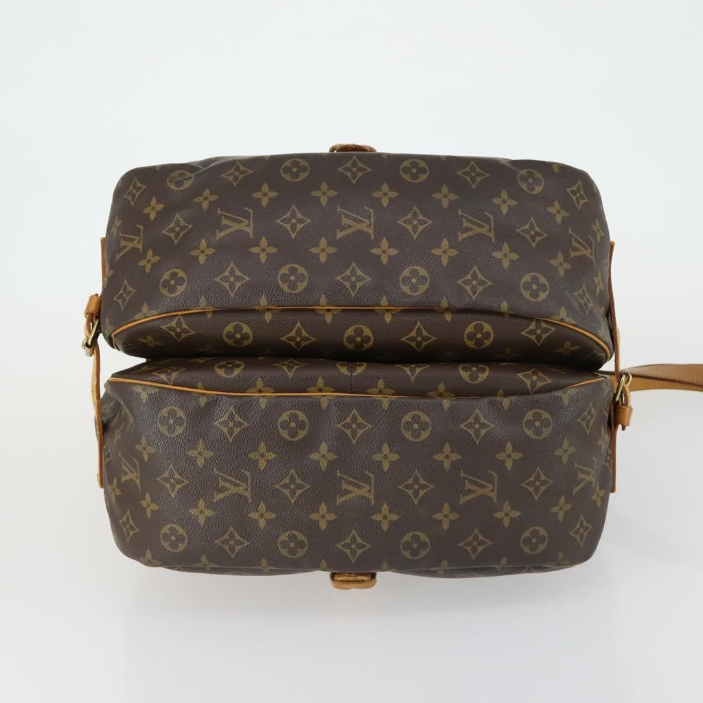 Louis Vuitton Saumur Handbag Monogram Canvas Brown Canvas Shoulder Bag